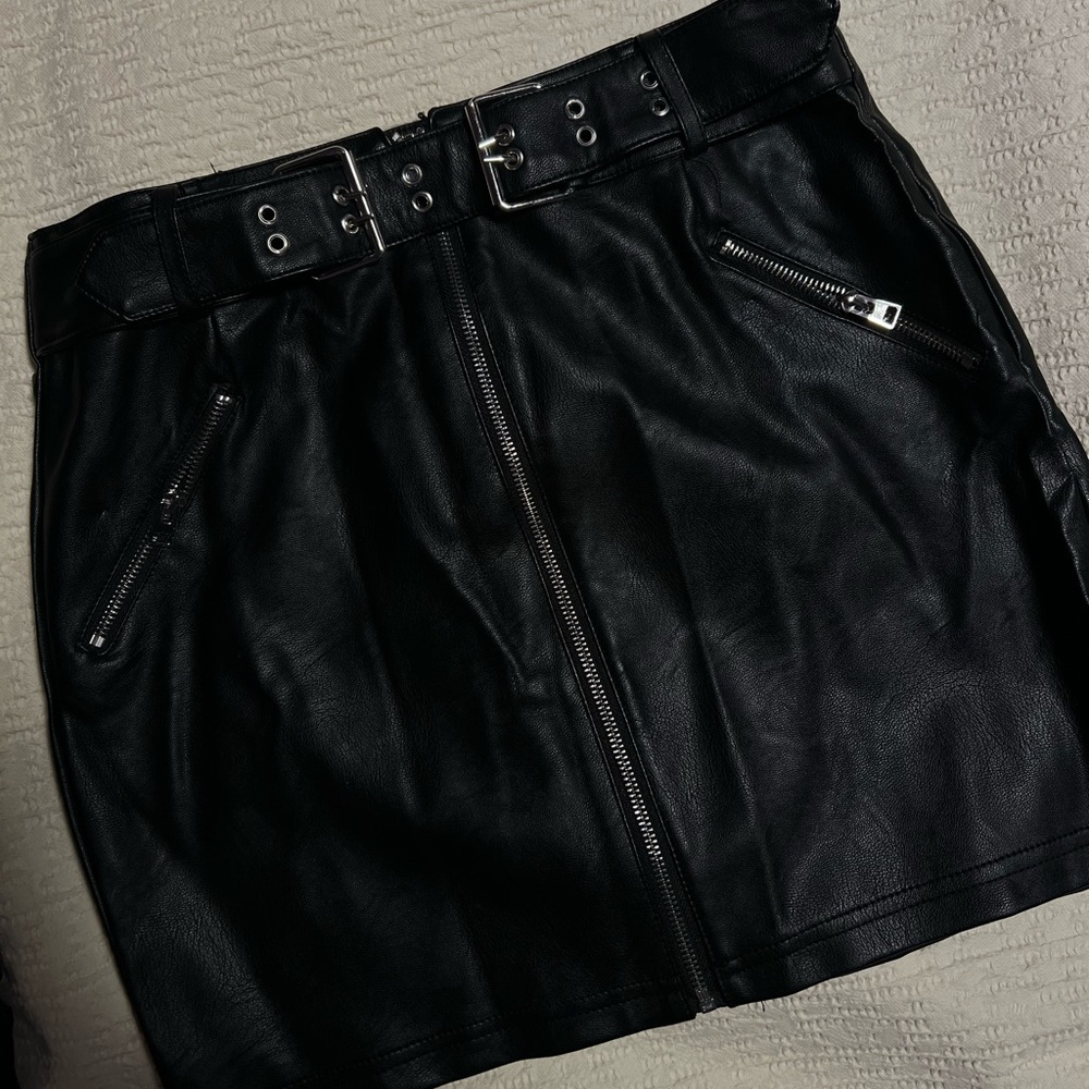 Topshop by Nordstrom Leather Mini Skirt